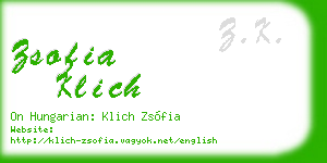 zsofia klich business card